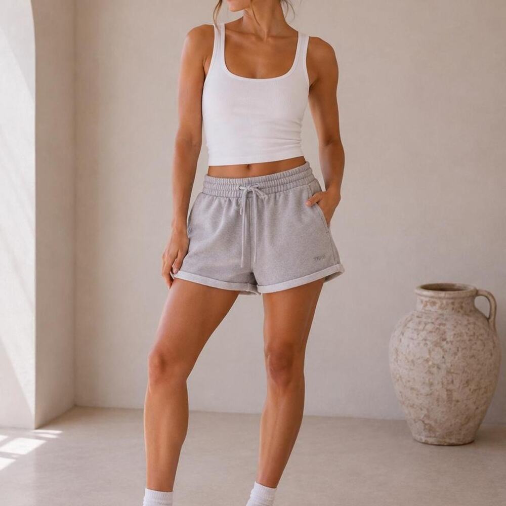 Aritzia tna gray sweatfleece shorts